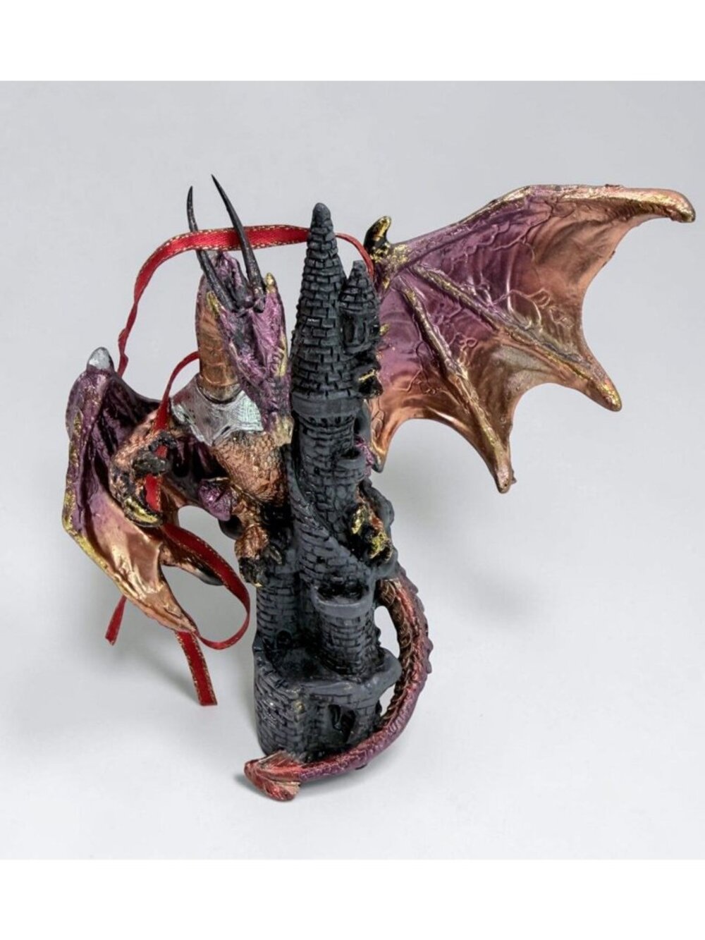 Fantasy Dragon Ornament Zanzibar Design Toscano Gothic Castle Mythical Holiday